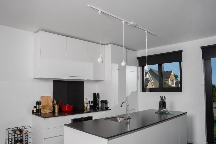 Lucide TRACK FAVORI pendant - 1-circuit Track lighting system - 1xGU10 - White (Extension) - ambiance 1